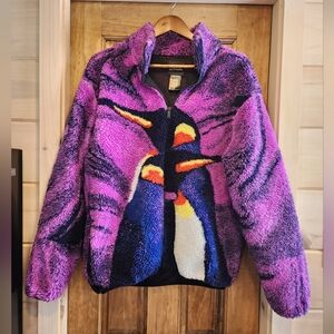 National Geographic Vibrant Purple Penguin Hoodie